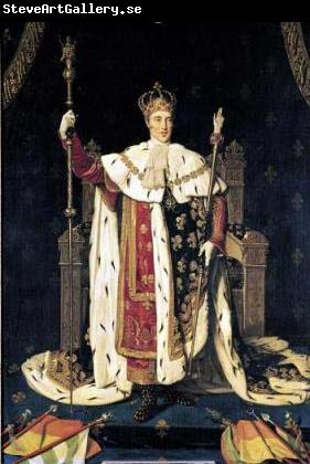 Jean Auguste Dominique Ingres Portrait of the King Charles X of France in coronation robes